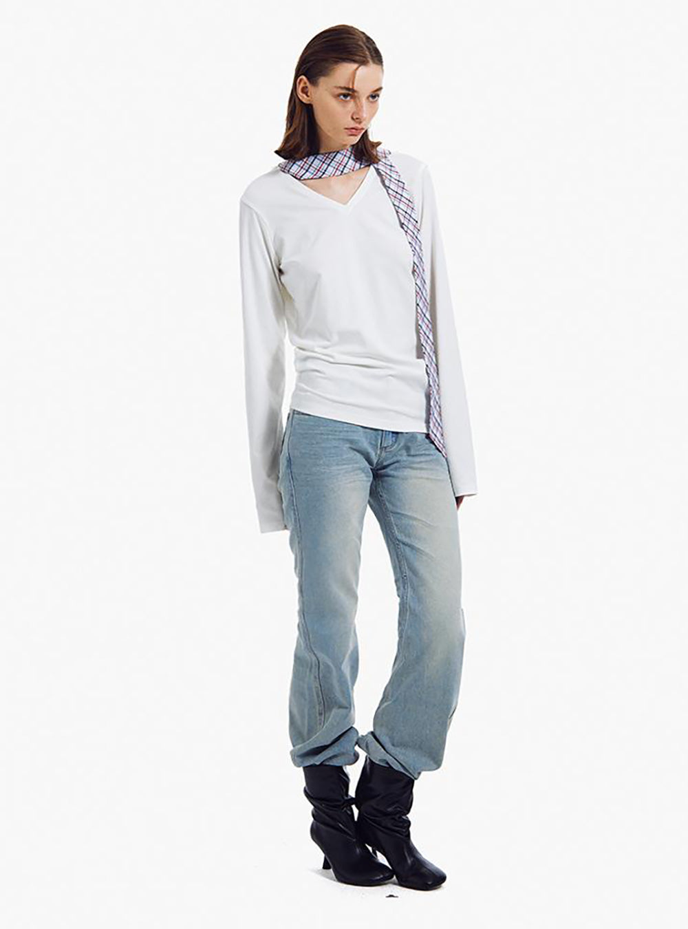 Slim Fit Flared Denim Pants