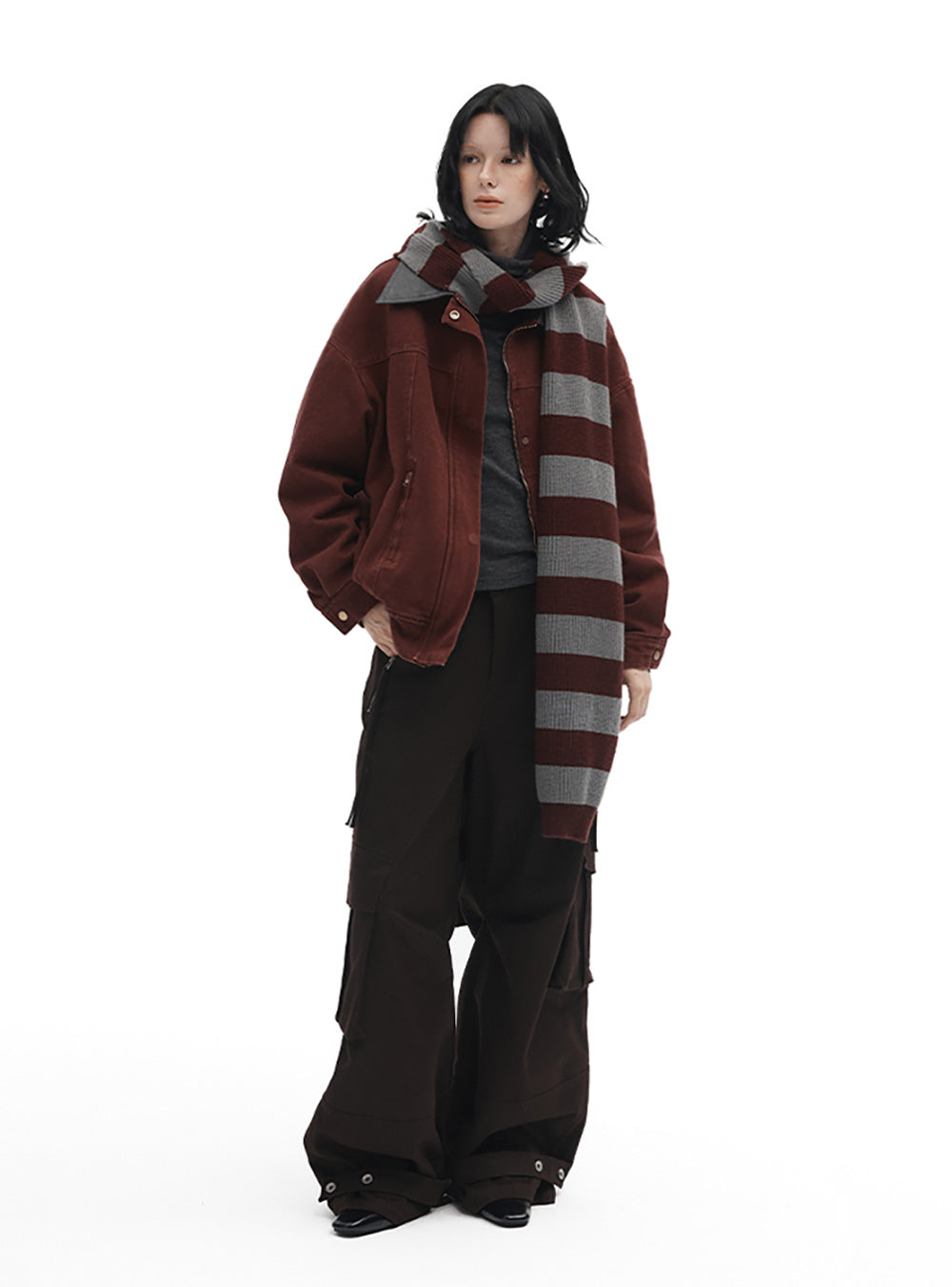 Striped Multi-Wear Scarf