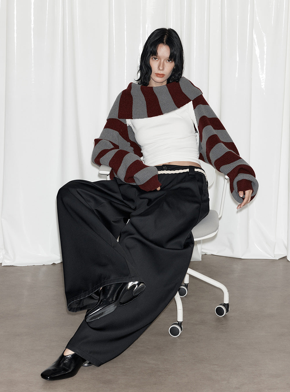 Striped Multi-Wear Scarf