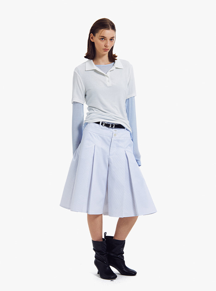Striped A-Line Wide Pants (2 Colors)