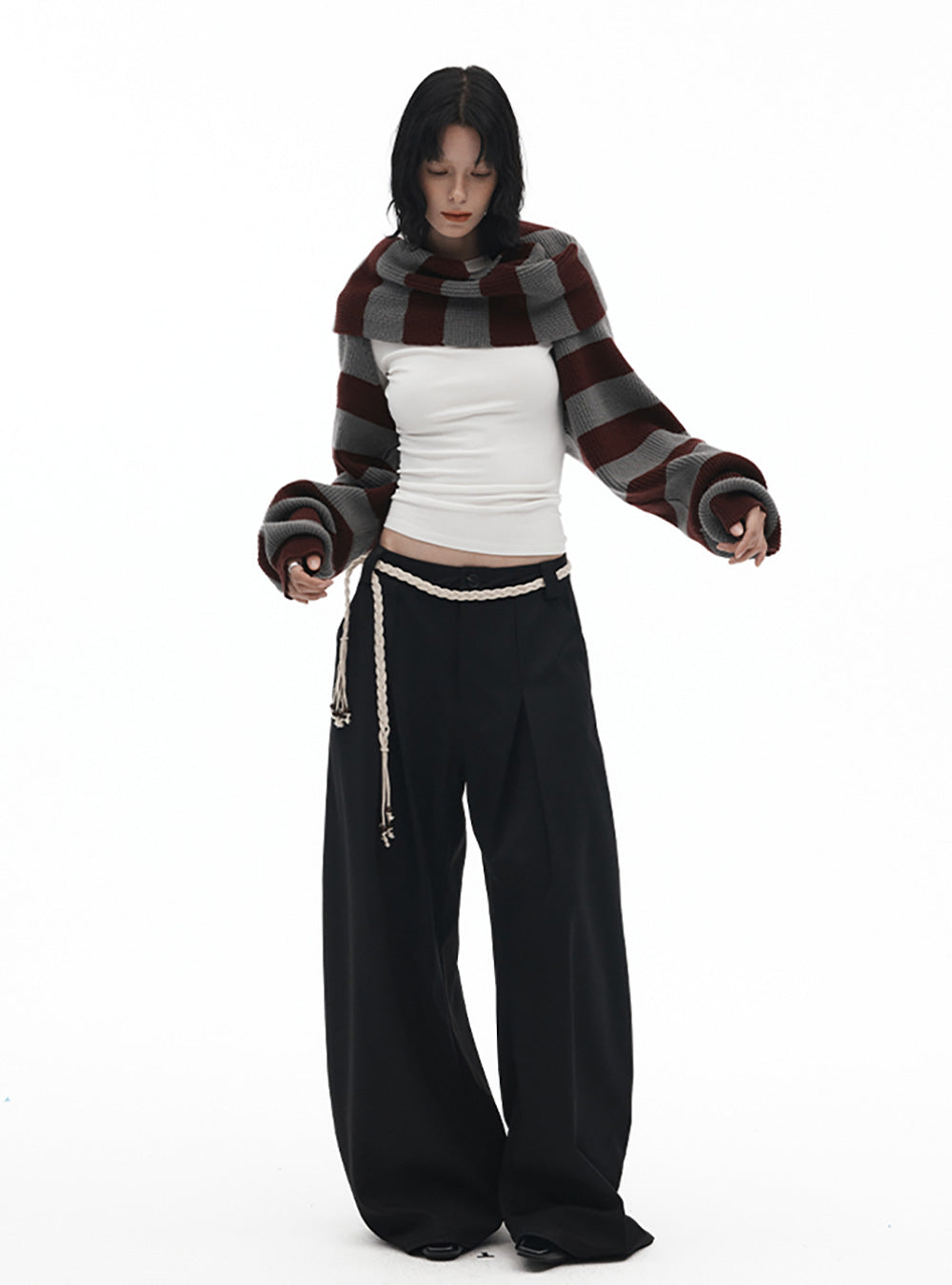 Striped Multi-Wear Scarf