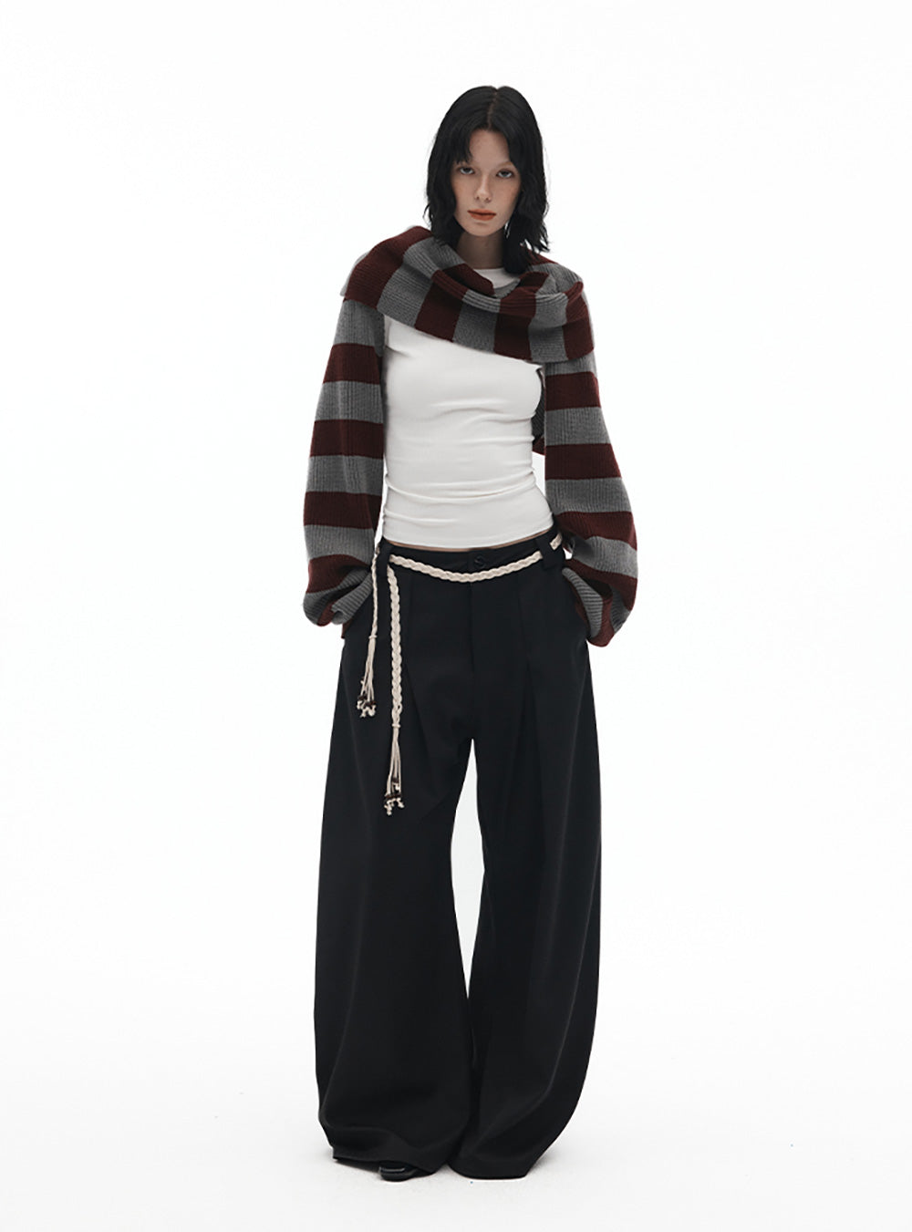 Printed Letter Slim-Fit Long Sleeve T-Shirt (2type)