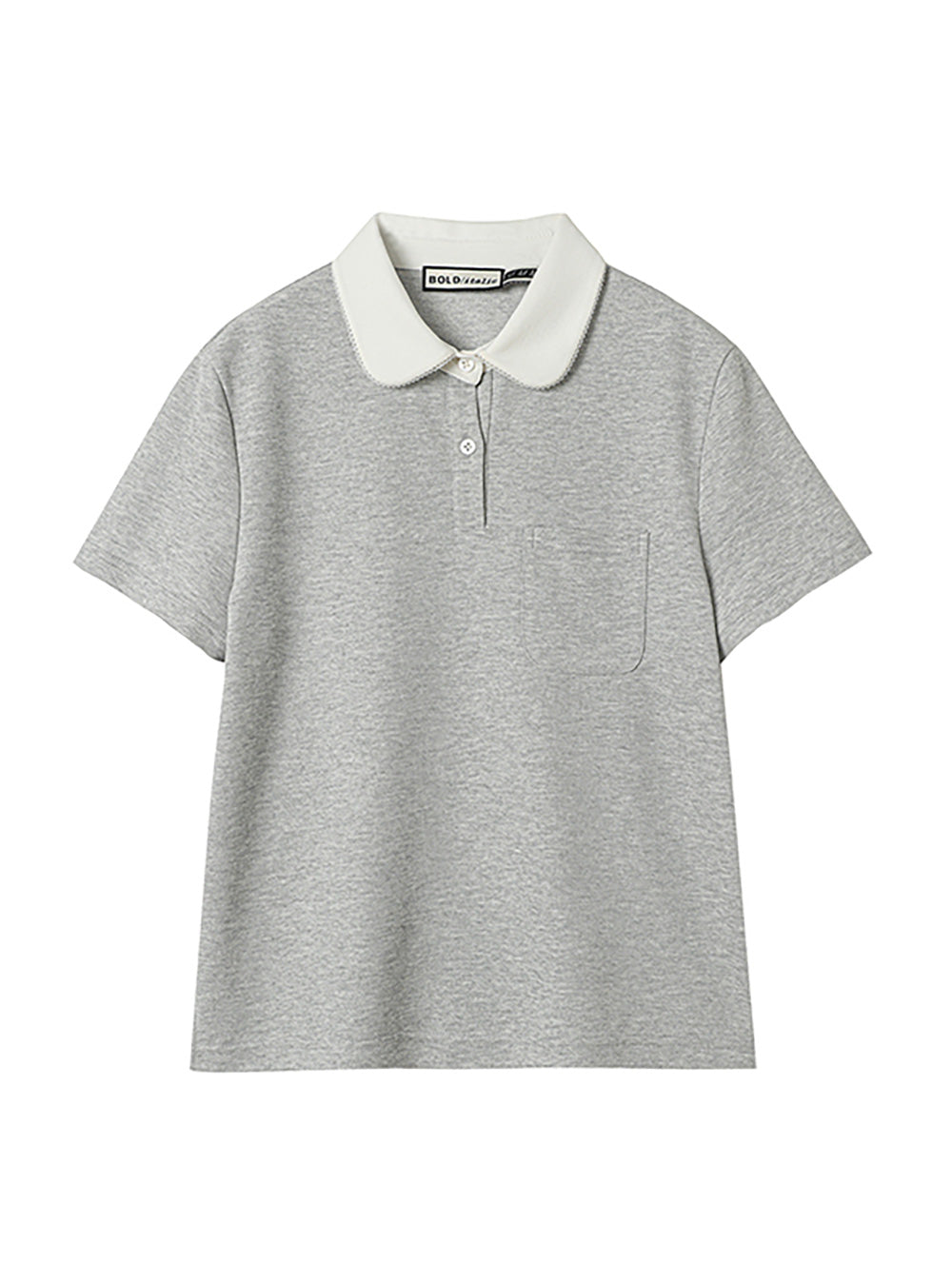 Contrast Collar Fitted Polo Shirt (2color)