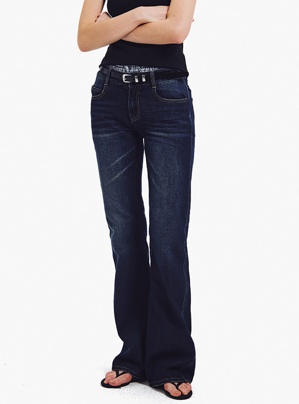 Slim Fit Flared Denim Pants