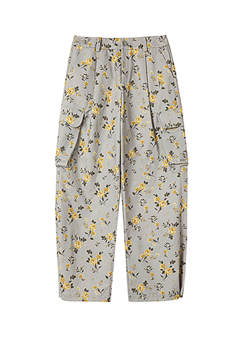 Floral Printed Cargo Pants (2color)