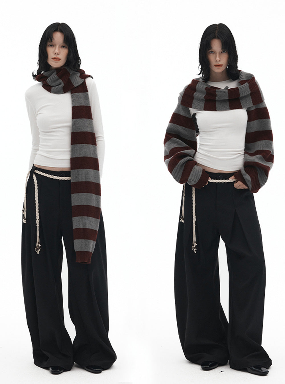 Striped Multi-Wear Scarf