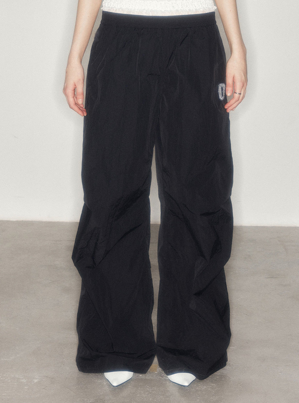 Double Waistband Wide-Leg Pants