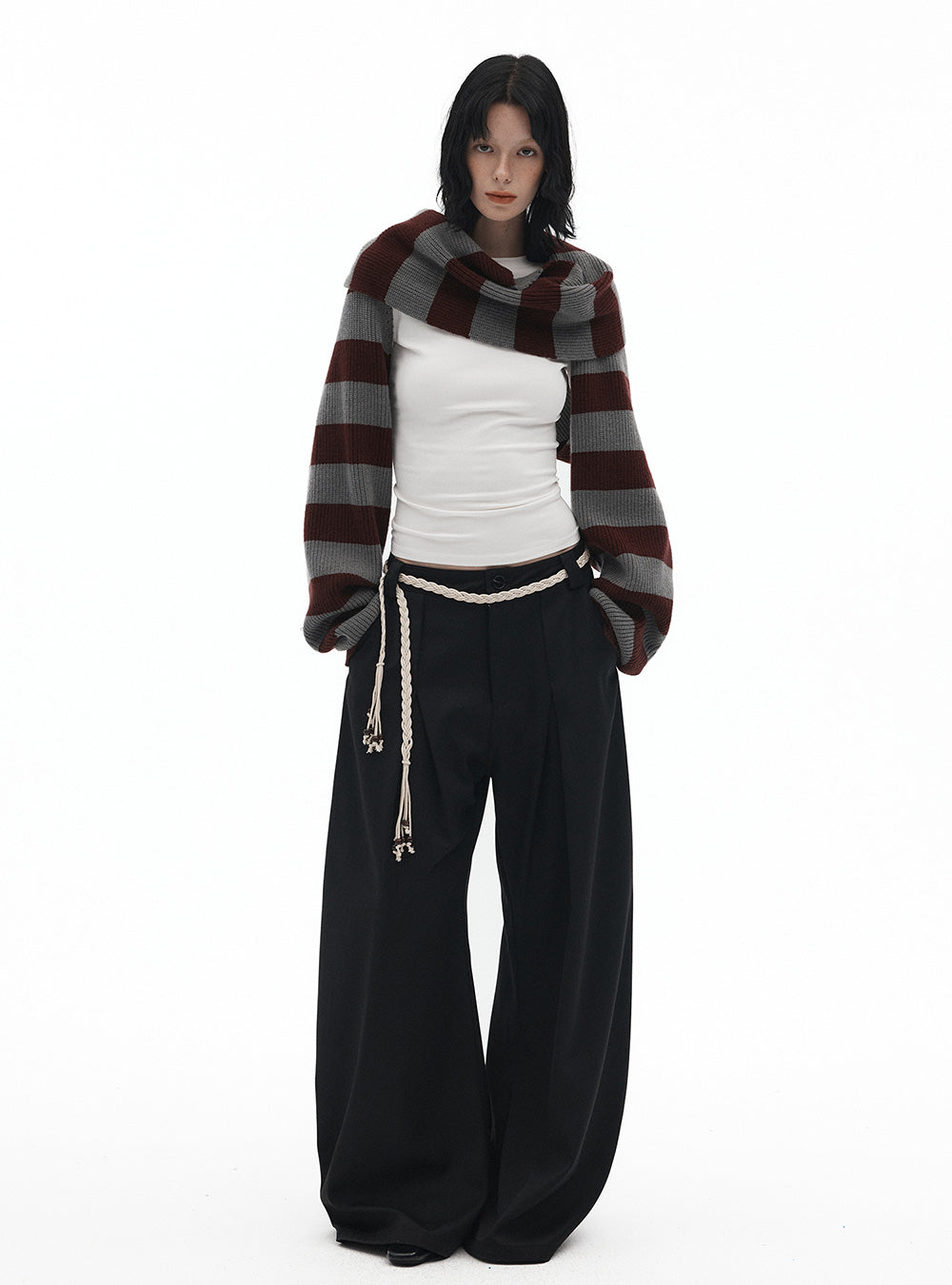 Striped Multi-Wear Scarf
