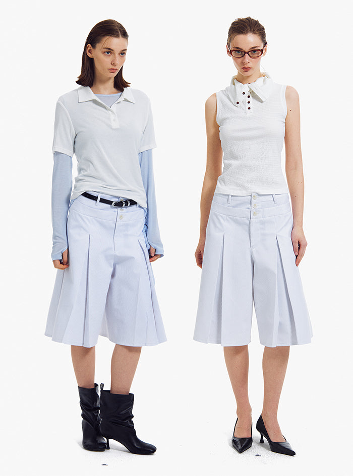 Striped A-Line Wide Pants (2 Colors)