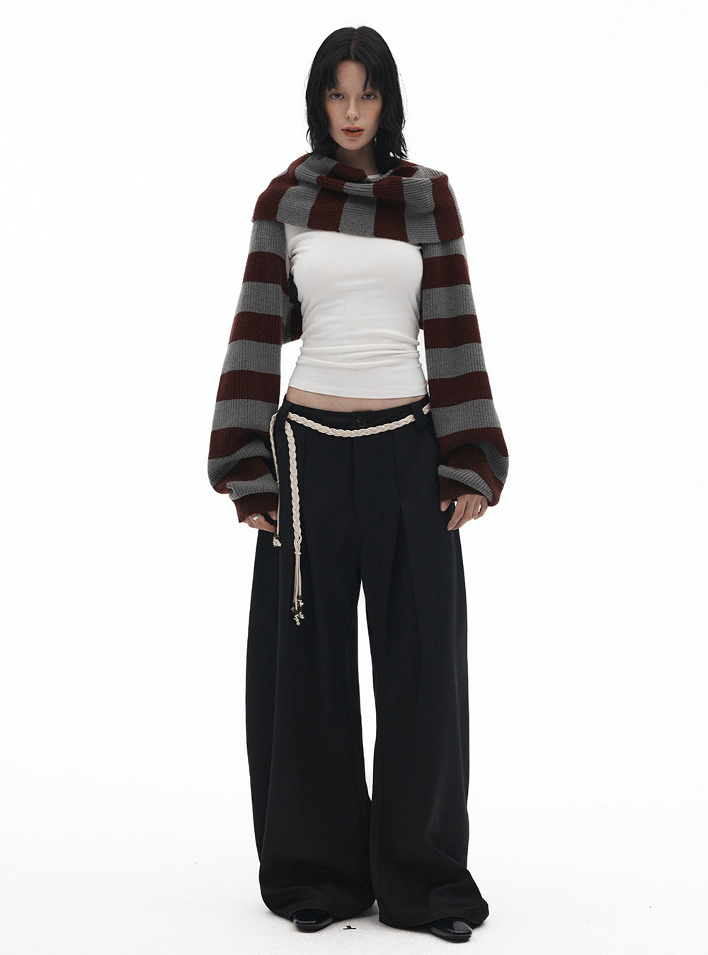 Striped Multi-Wear Scarf