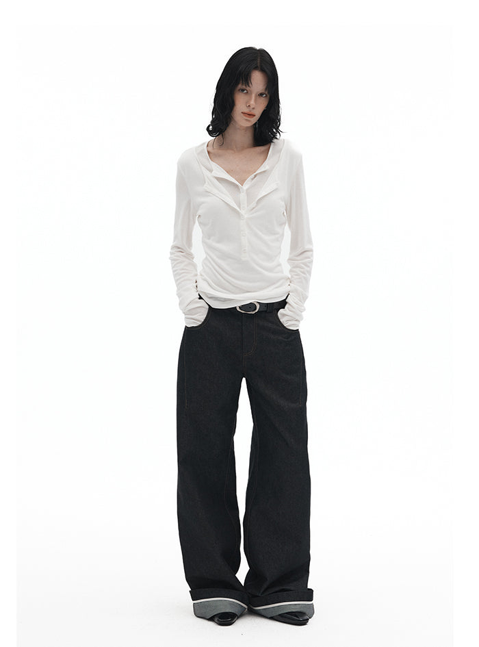 Silk Wool Layered Top (2 Colors)