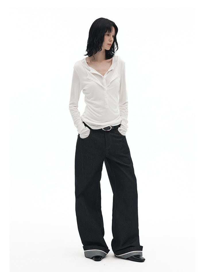 Silk Wool Layered Top (2 Colors)
