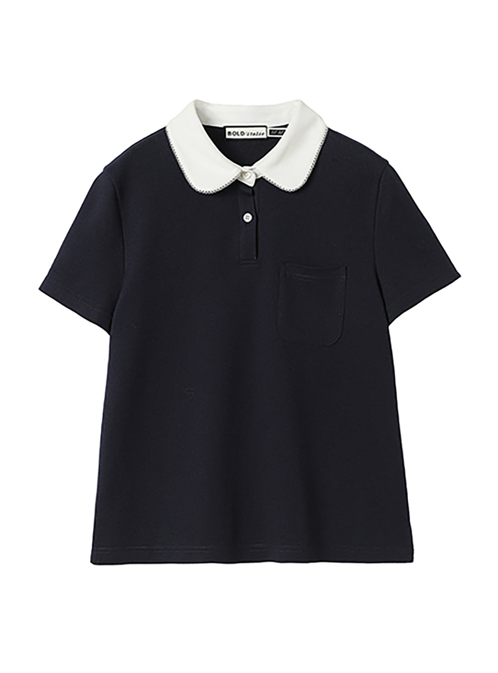 Contrast Collar Fitted Polo Shirt (2color)