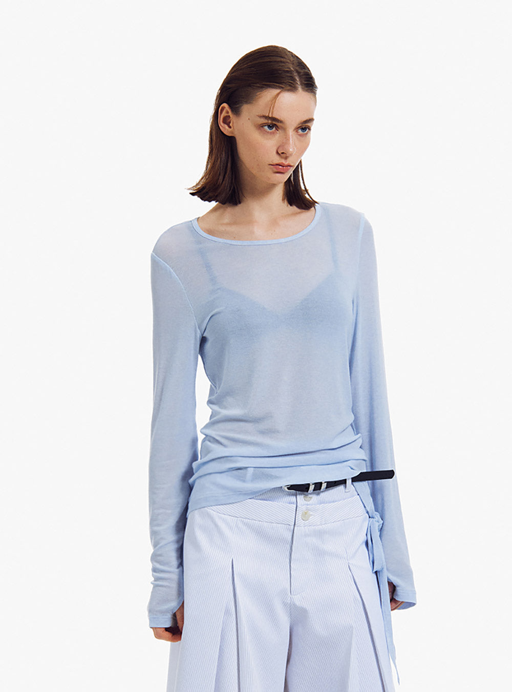 Contrast Layered Wool Knit Top (4 Colors)