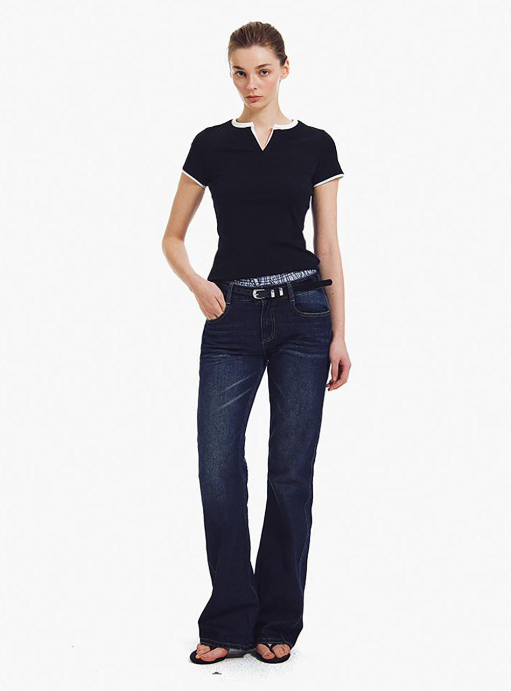Slim Fit Flared Denim Pants