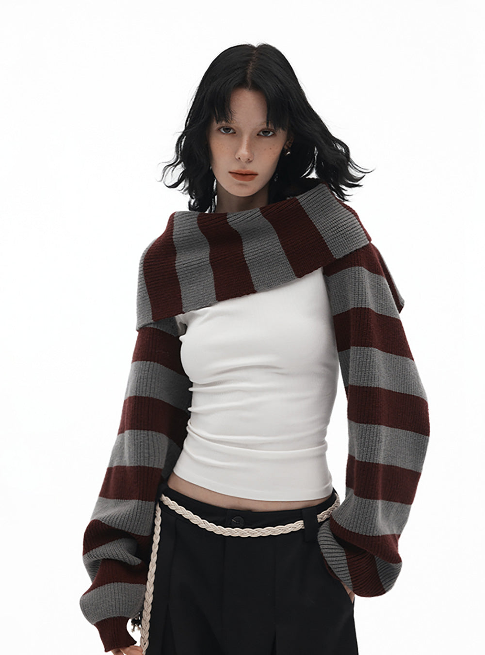 Striped Multi-Wear Scarf