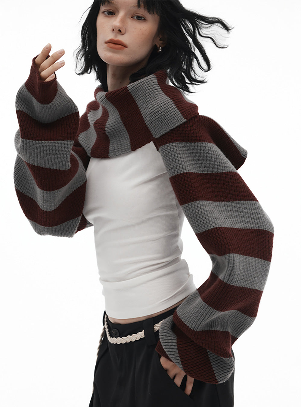 Striped Multi-Wear Scarf