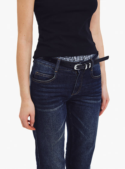Slim Fit Flared Denim Pants