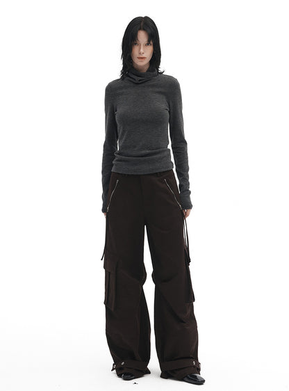 Fitted Turtleneck Knit Top (2color)