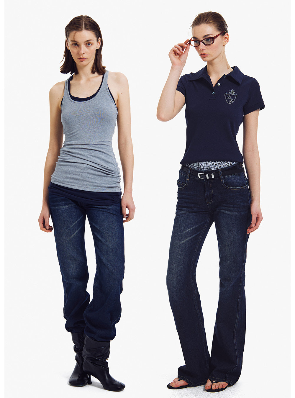 Slim Fit Flared Denim Pants