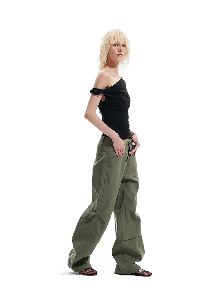 Contour Cargo Wide Pants (2color)