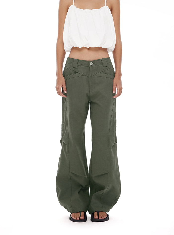 Contour Cargo Wide Pants (2color)