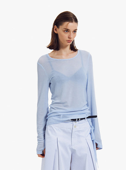 Contrast Layered Wool Knit Top (4 Colors)